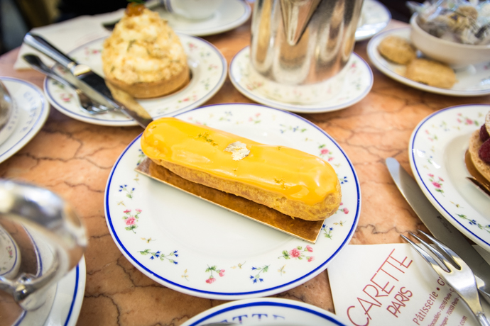 Eclair à la mangue et citron vert de la Pâtisserie Carette