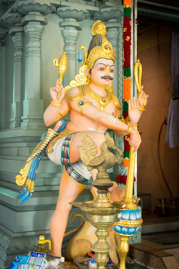 Statue divine dans un temple hindou à Penang Hill