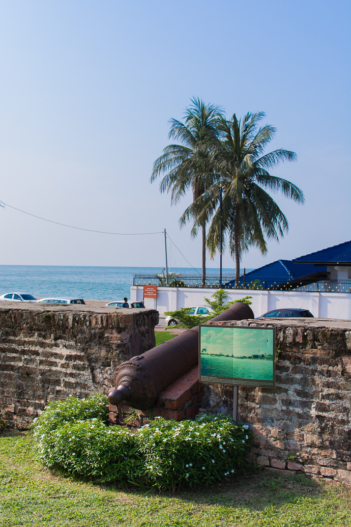 Canon pointé vers la mer, Fort Cornwallis, Penang, Malaisie