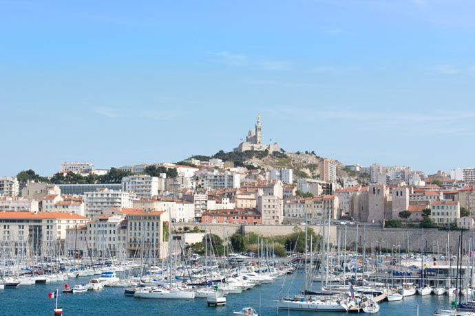 Port de Marseille et Basilique Notre Dame de la Garde