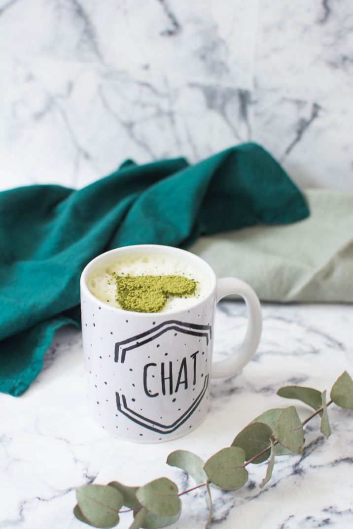 Recette de cappuccino végétal à base de soja et matcha - sans lactose