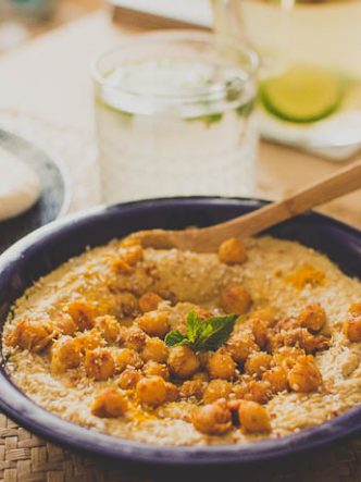 Fait Maison - tartinades de pois chiches aux épices de curcuma, piment et sésame