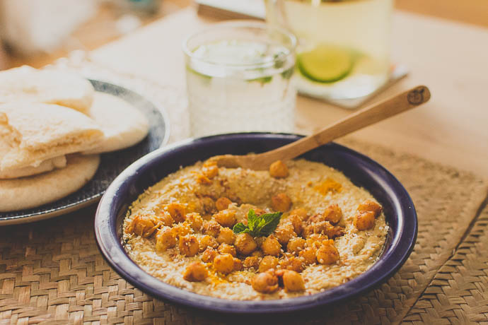 Fait Maison - tartinades de pois chiches aux épices de curcuma, piment et sésame