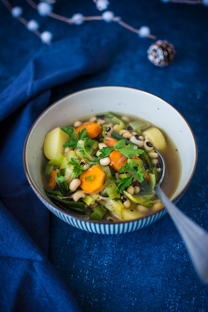 De gros morceaux de légumes et des féculents pour un repas complet et équilibré