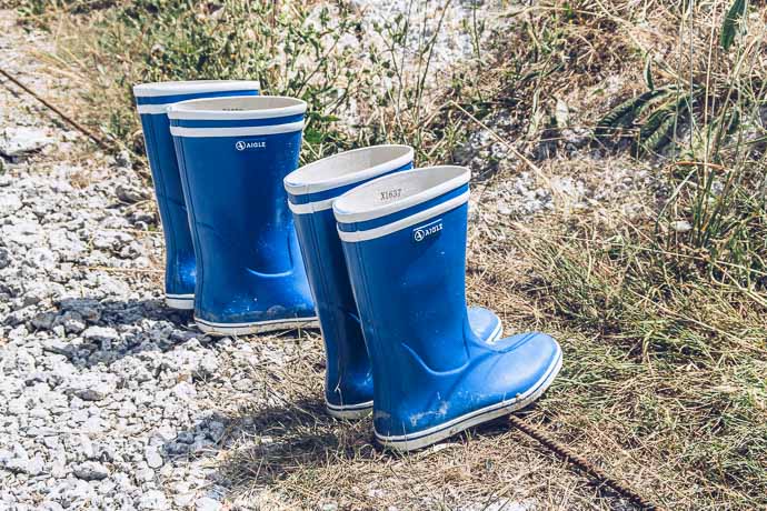 Des bottes de pluie pour aller visite les bords de mer et ses délicieuses huitres de chez Perles de Jade