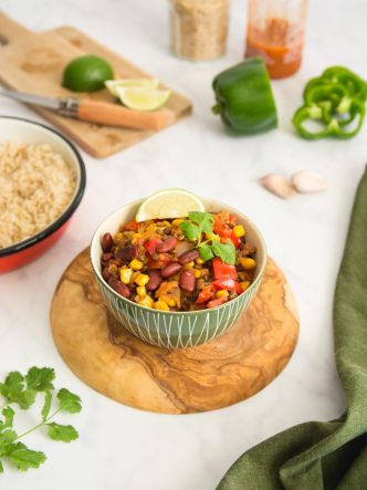 Recette végétarienne Chili sin carne