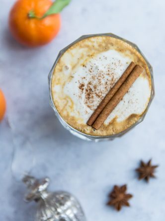 Pumpkin Spice Latte vegan, sans lactose, sans sucres raffinés, sans gluten