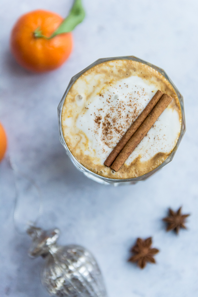 Pumpkin Spice Latte vegan, sans lactose, sans sucres raffinés, sans gluten