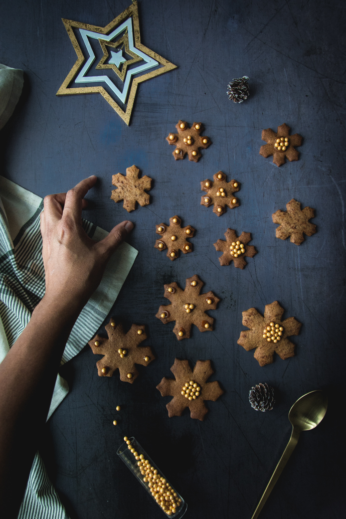 Flocons de neige en spéculoos, au caramel beurre salé