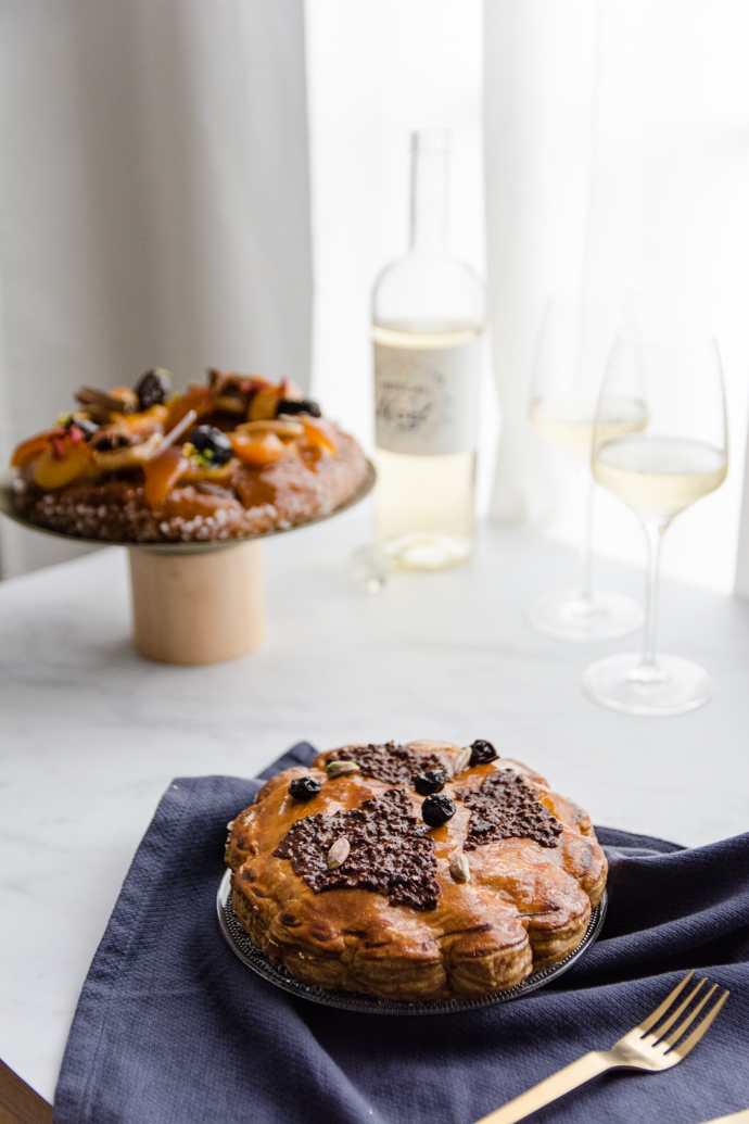 Galette des Rois à la pistache, griottes, cacao avec Nicolas Bernardé