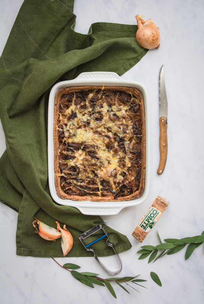 Recette facile de tarte à l'oignon et au Comté du Jura