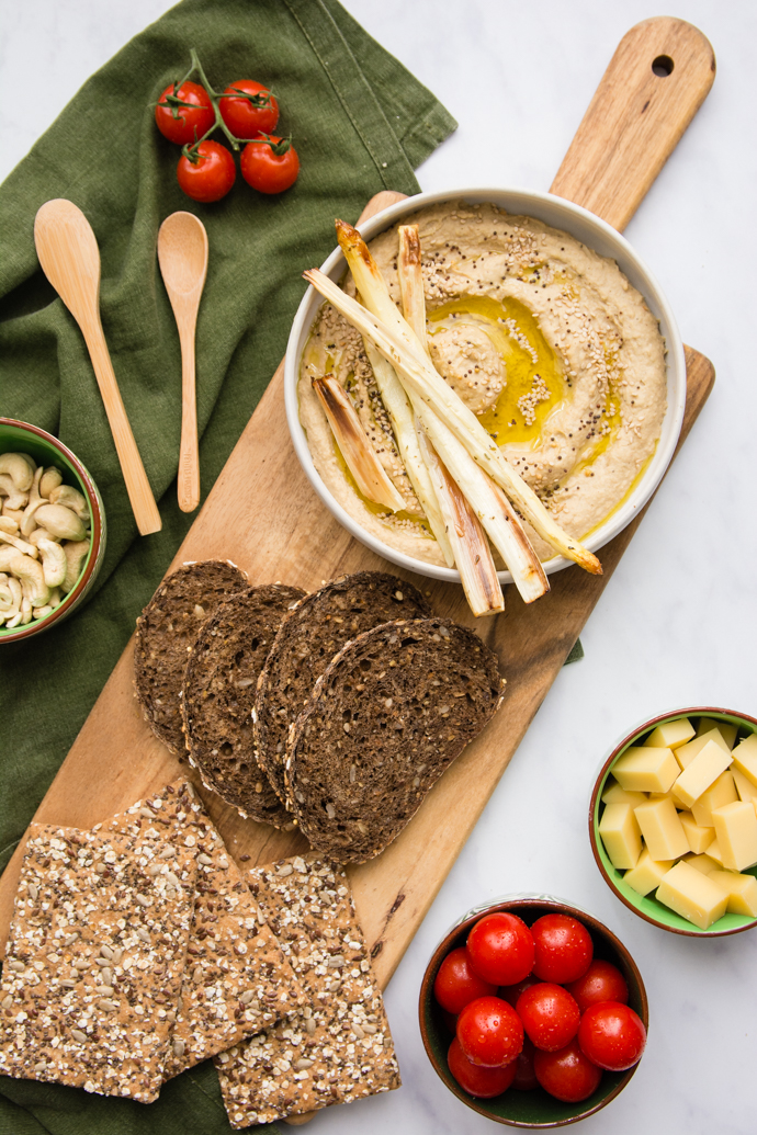 Recette rapide de houmous maison aux asperges blanches rôties