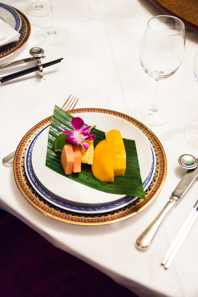 Salade de fruits exotiques : mangue, papaye & ananas