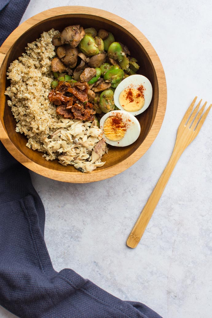 Une salade à réaliser à l'avance pour un repas équilibré et gain de temps. 