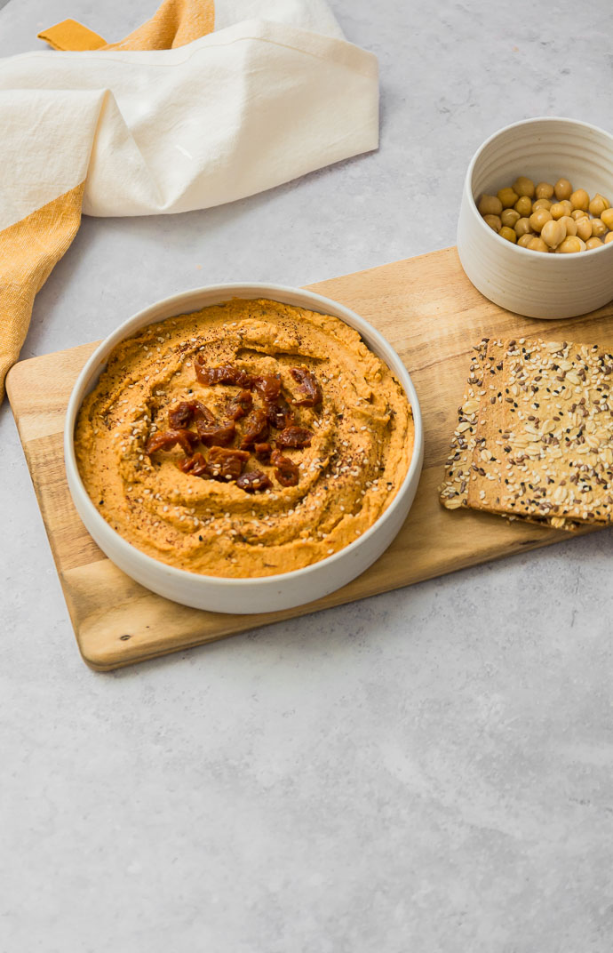 Houmous zaatar aux tomates séchées