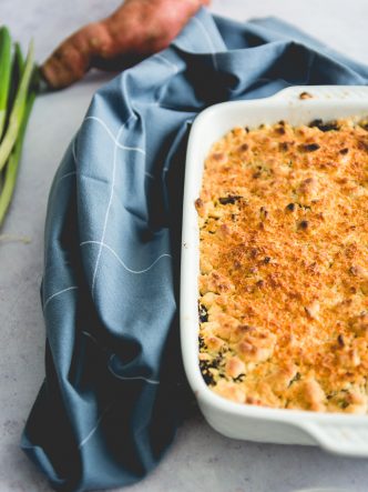 Réalisez un crumble de légumes, patates & noix, facilement et rapidement !