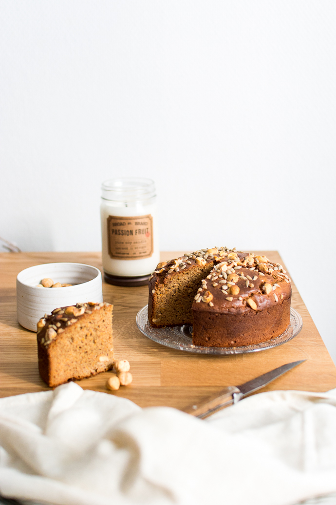 Carrot Cake sans gluten, parfumé à la cannelle. 