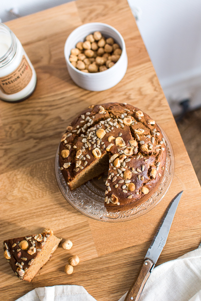 Carrot Cake à la farine de quinoa et sucre de dattes