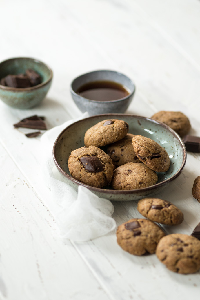 Recette de cookies au chocolat et noisette - sans lactose, sans sucres ni farines raffinées