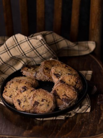 Recette facile de cookies à la vergeoise et au chocolat noir - recette sans lactose
