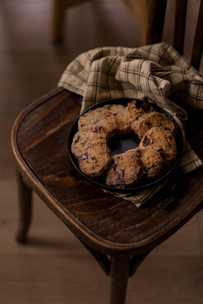 Recette facile de cookies à la vergeoise et au chocolat noir - recette sans beurre