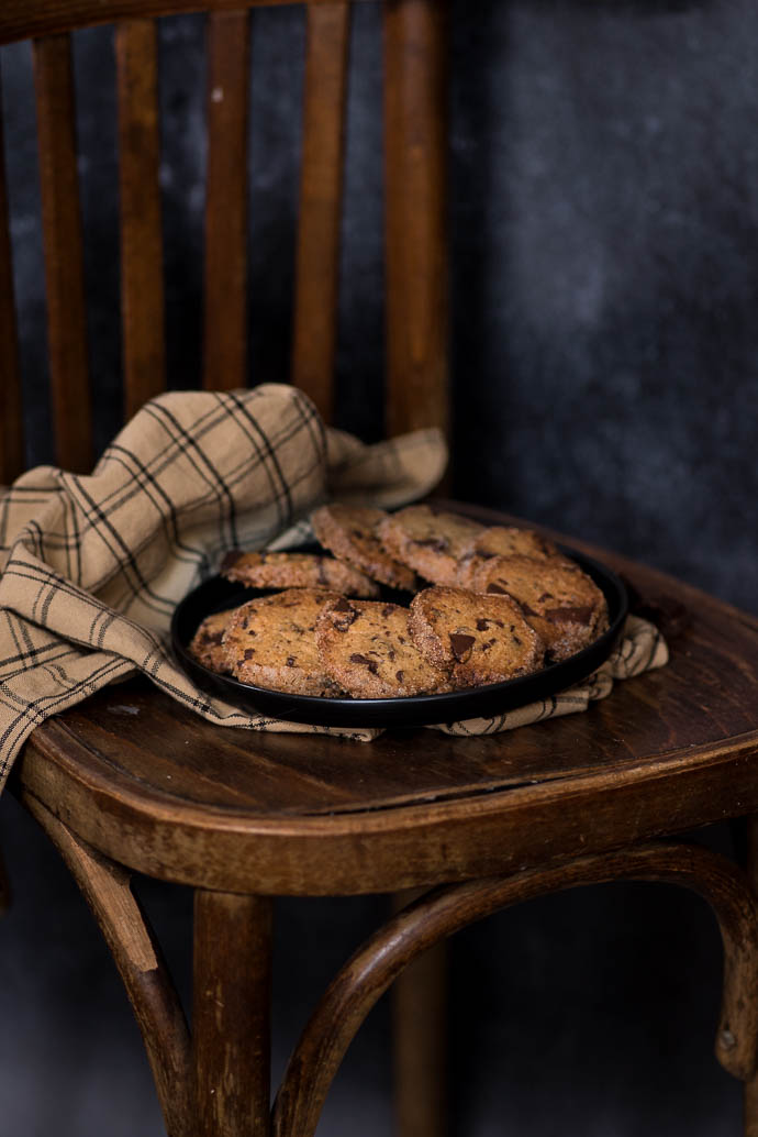 Recette de cookies à la vergeoise et au chocolat noir - recette sans lactose