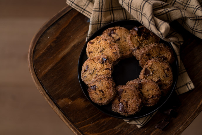 Recette gourmande de cookies à la vergeoise et au chocolat noir - recette sans lactose