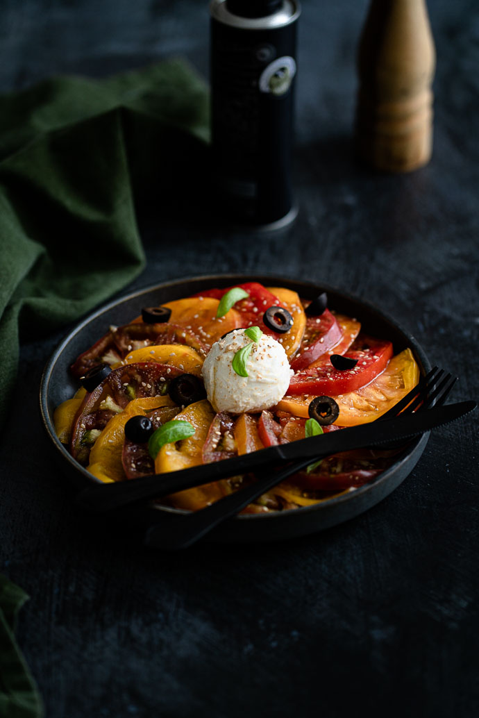 Carpaccio de tomates Marmande & mozzarella - recette été