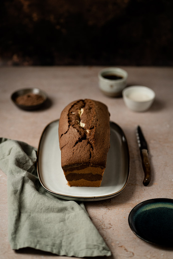 Cake marbré au chocolat et sans beurre - recette sans lactose