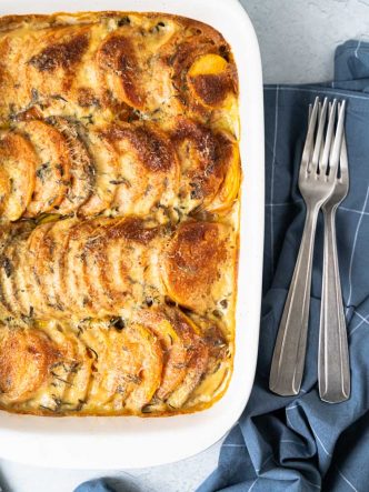 Gratin de patates douces au beurre de thym - recette d'accompagnement