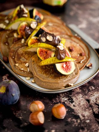 Pancakes sans gluten, sans lactose à la farine de châtaignes et quinoa