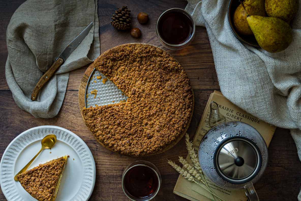 Recette du Coffee Cake à la poire et à la noisette - sans lactose