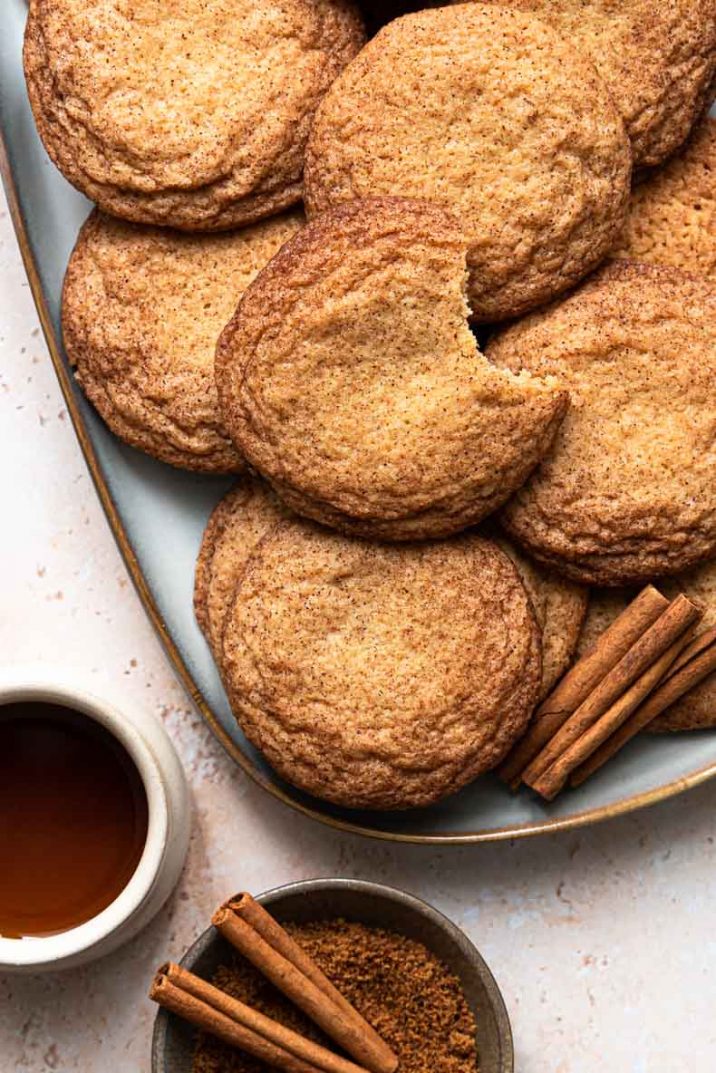 Recette de snickerdoodles au sirop d'érable - sans lactose, sans lait