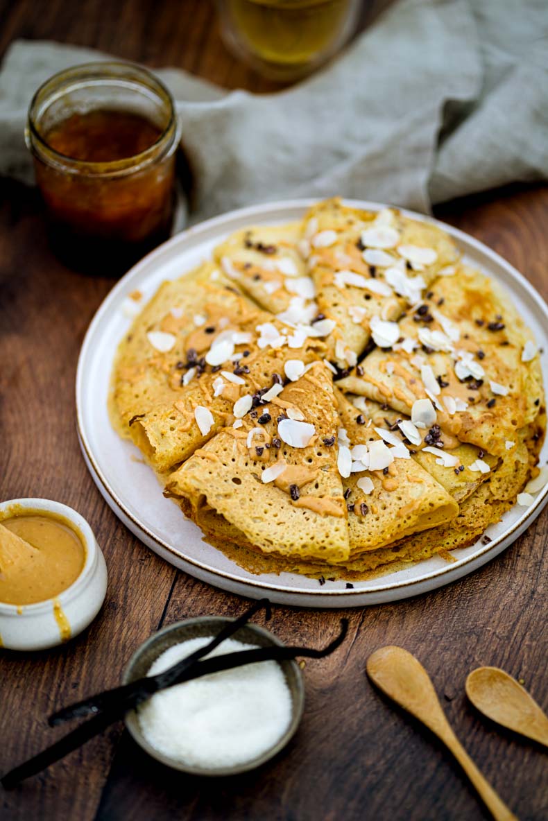 Crêpes sucrées à la banane plantain