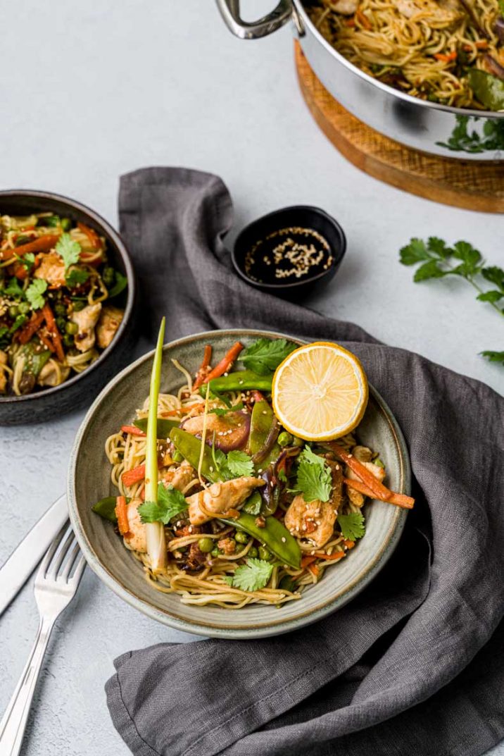 Recette facile de wok asiatique au poulet et ses petits légumes