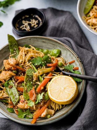 Wok de poulet aux légumes - recette sans lactose