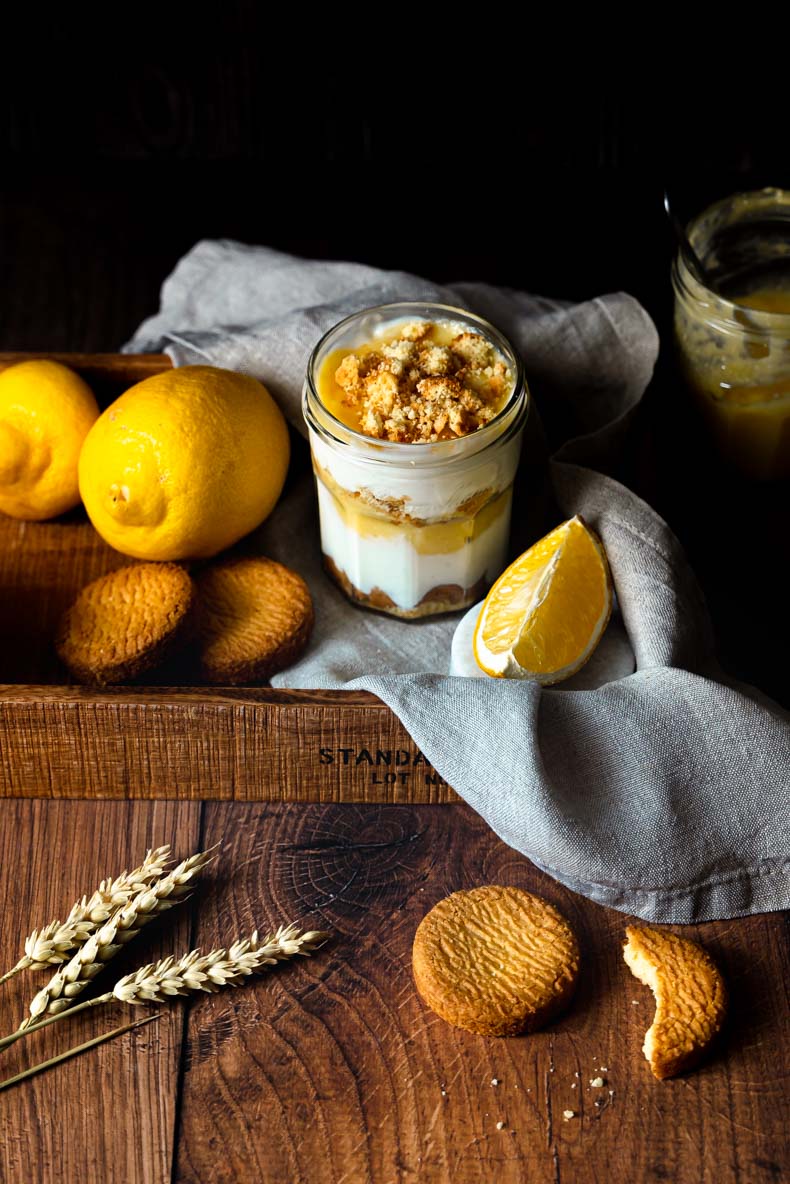 Parfait au citron & sablés breton - recette sans lactose