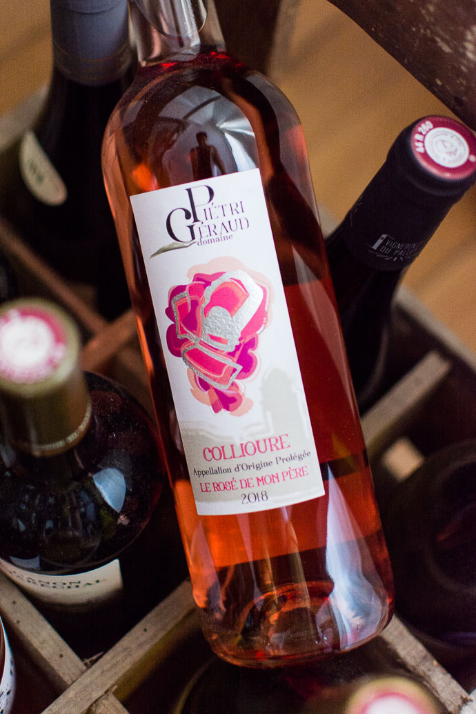Vin rosé du Domaine Piétri Giraud, Collioure, cuvée le rosé de mon père