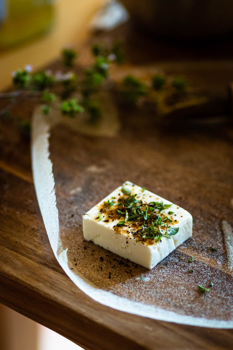 Feta & ses épices, avant la cuisson des bricks